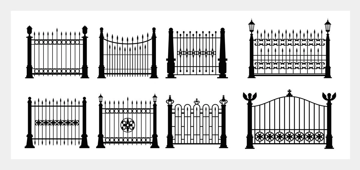 Ornamental iron fencing Ornamental iron fencing